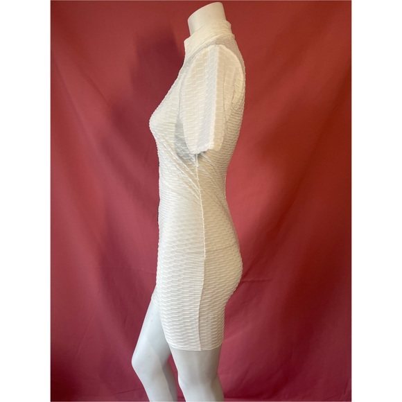 White zipper romper trouble maker biker shorts - Picture 3 of 4